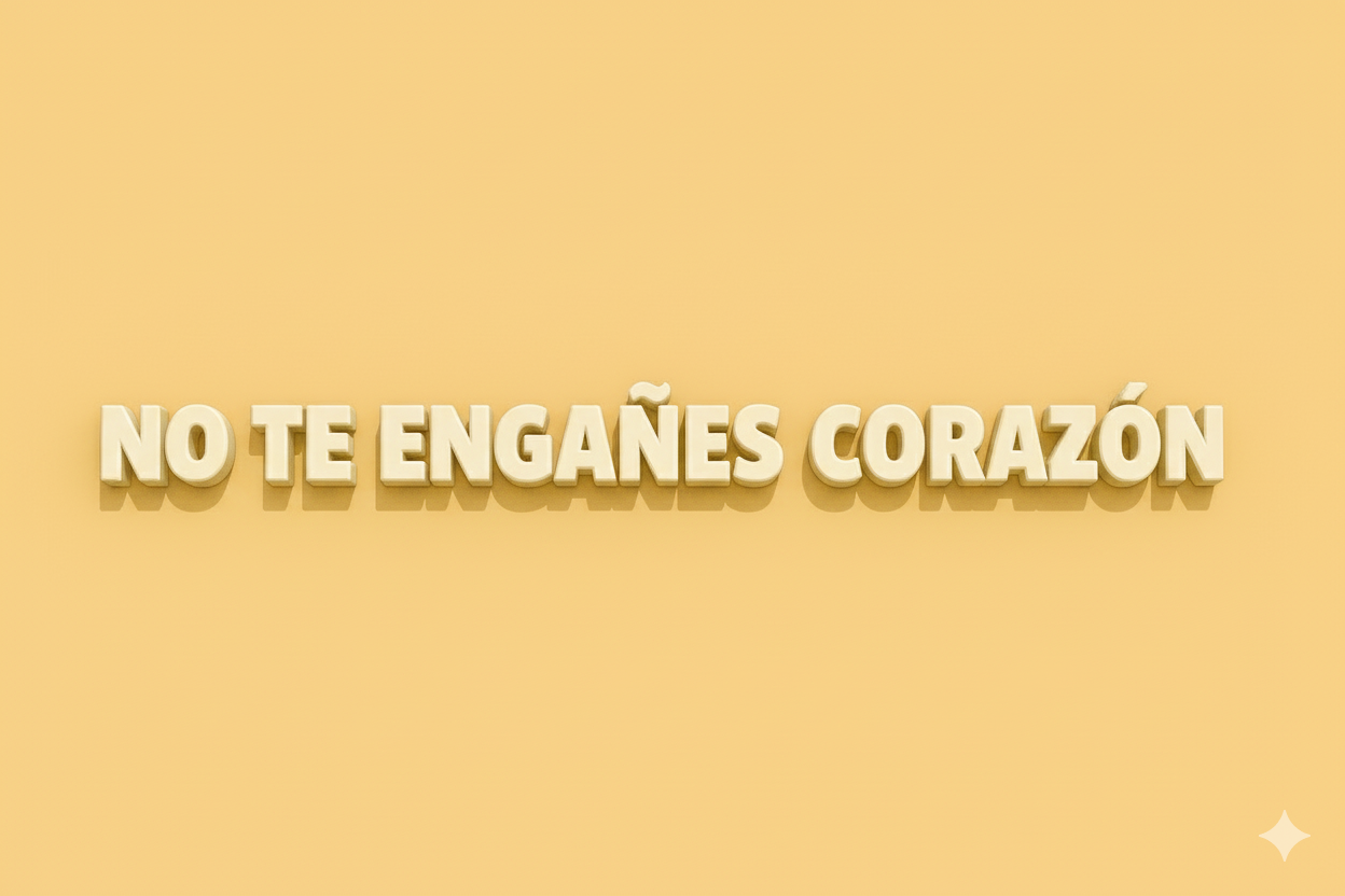 NO TE ENGAÑES CORAZÓN